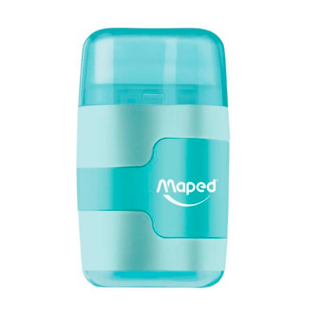 Sacapuntas Doble Con Depósito + Goma Color Pastel Aleatorio Maped Maped Nacional Librería