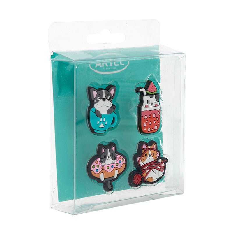 SET 4 PINS ANIMALES ARTEL Artel Importado Nacional Librería