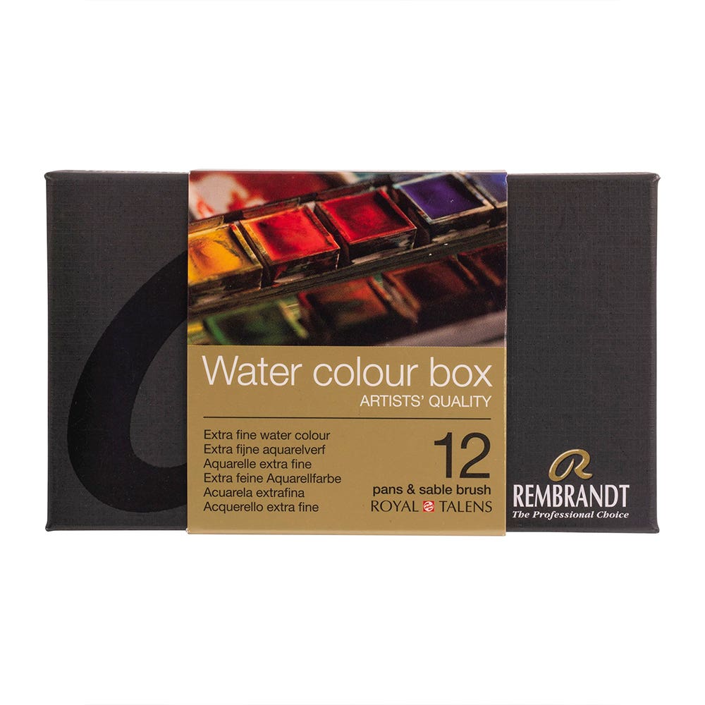 Set Acuarela Rembrandt 12 col pastillas Talens Nacional Librería