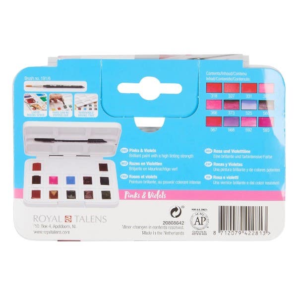 Set Acuarela VGH rosa violeta 12 col pas Talens Nacional Librería