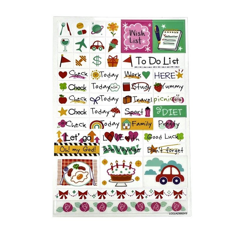 Stickers Planificacion diaria 4 hojas Artel Nacional Librería