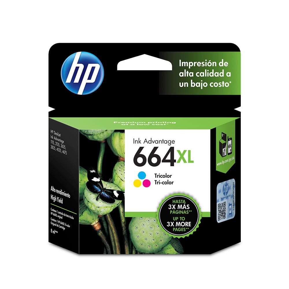 TINTA HP 664 XL TRICOLOR HP Nacional Librería