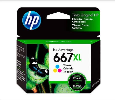 Tinta HP 667XL tricolor Orig HP Nacional Librería