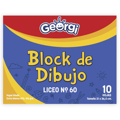 Block de Dibujo Liceo Georgi #60 10 Hojas