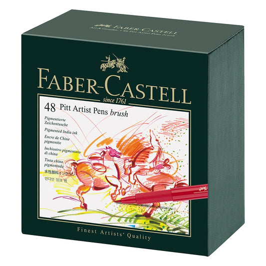 167148 MARCAD. PITT ARTIST PEN 48 JGO.AT Faber Castell Nacional Librería