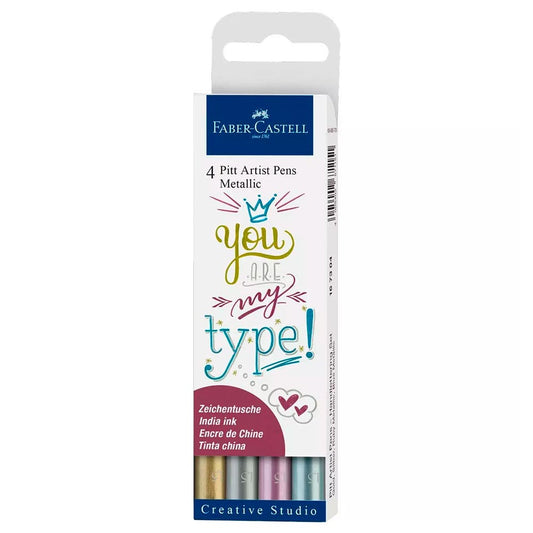 167304 Set lettering Metallicx4 INDIA Faber Castell Nacional Librería