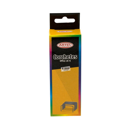 Caja 5000 Corchetes 26/6 Artel