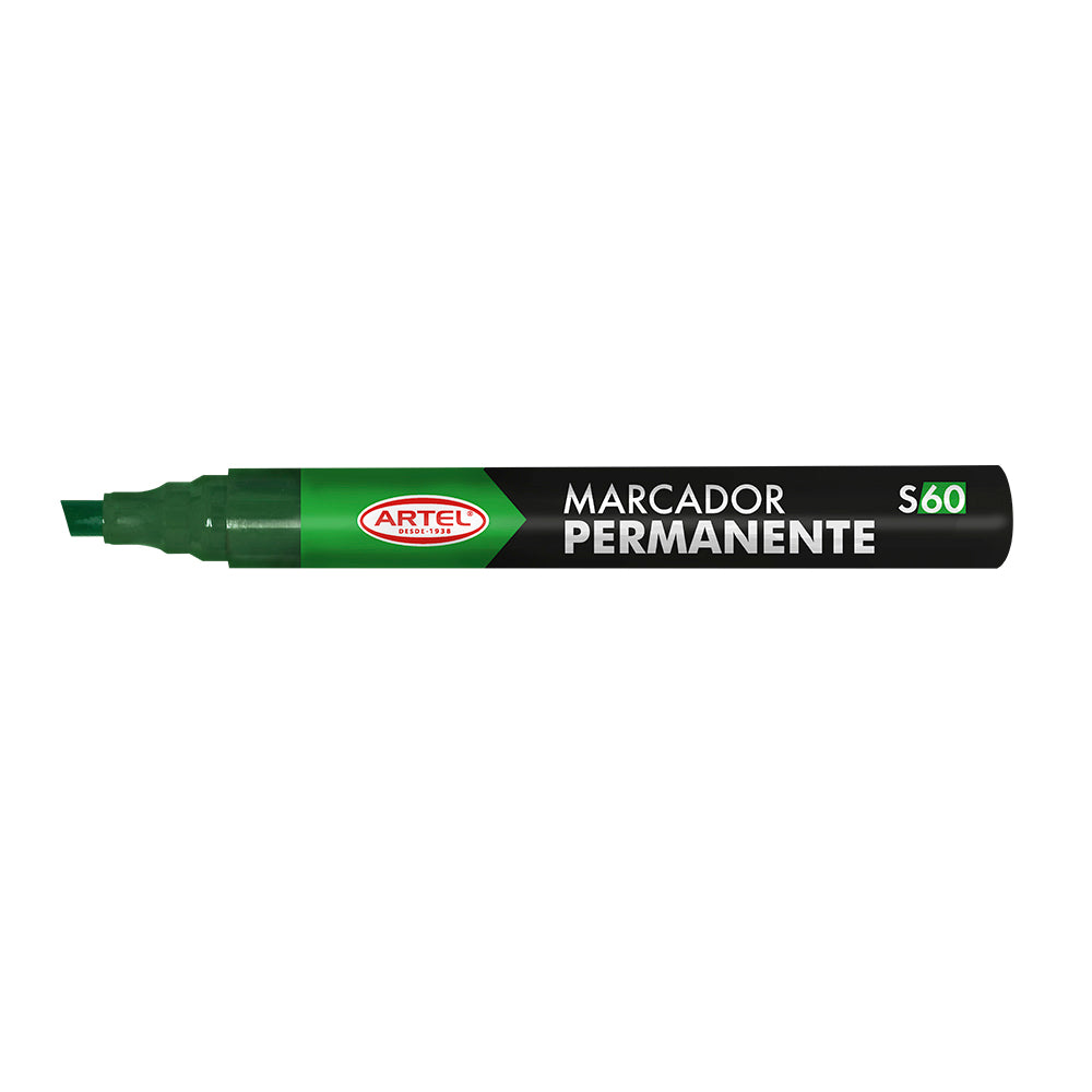 Marcador permanente 60 pta bisel negro Artel – Nacional Librería