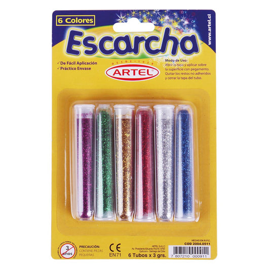 BL Escarcha 6 colores 3 gramos c/u