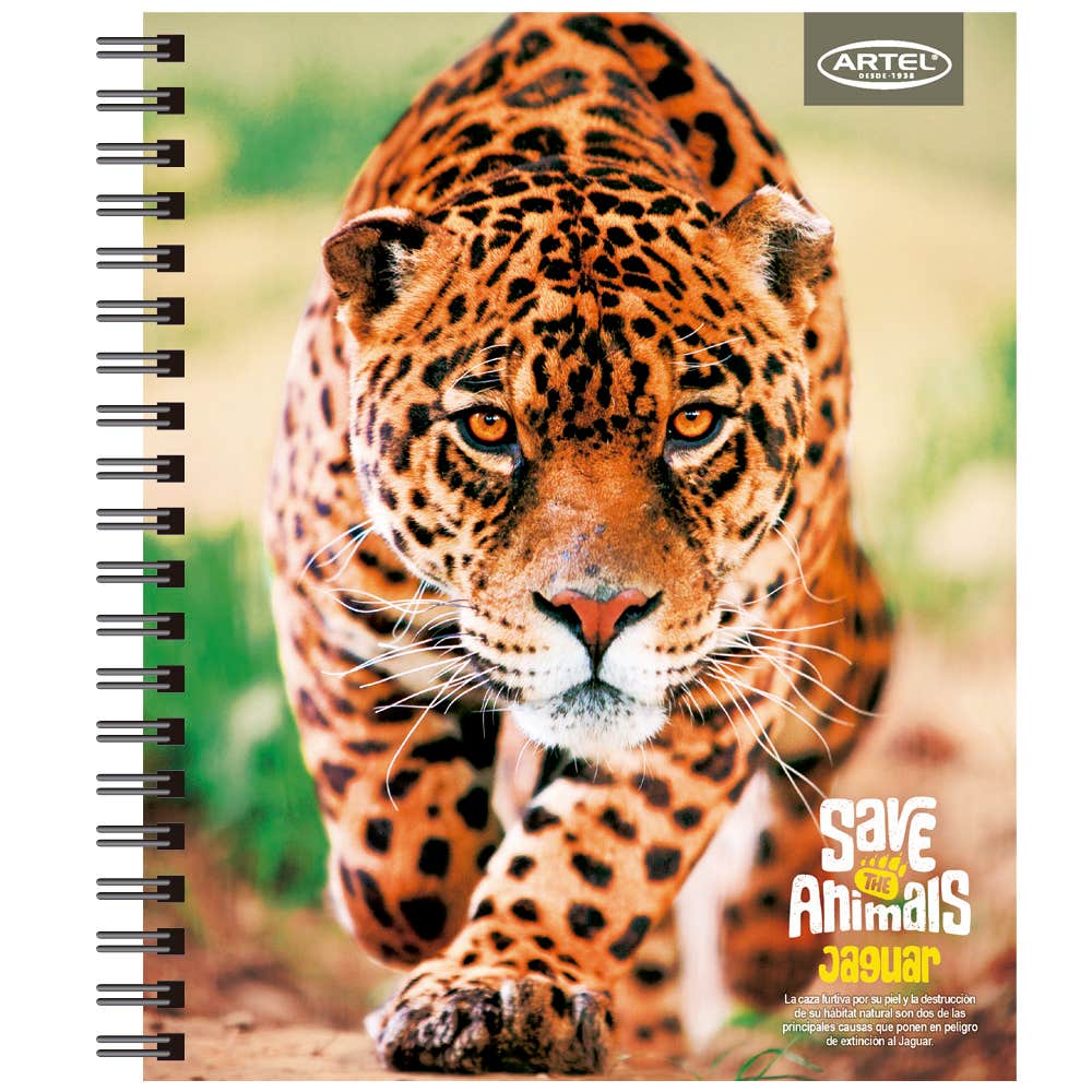 Cuaderno Universitario Save The Animals 2 100 Hojas 7Mm Hojas Diseño Aleatorio Artel