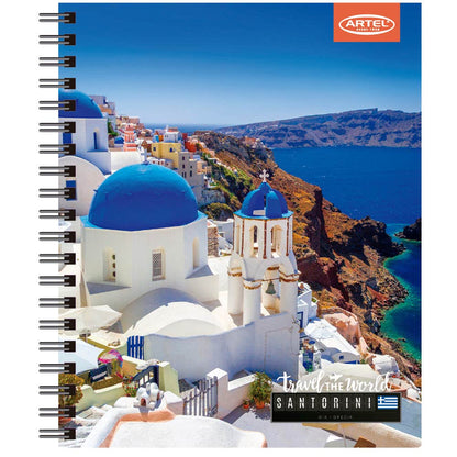 Cuaderno Universitario Travel The World 1 100 Hojas 7Mm Hojas Diseño Aleatorio Artel