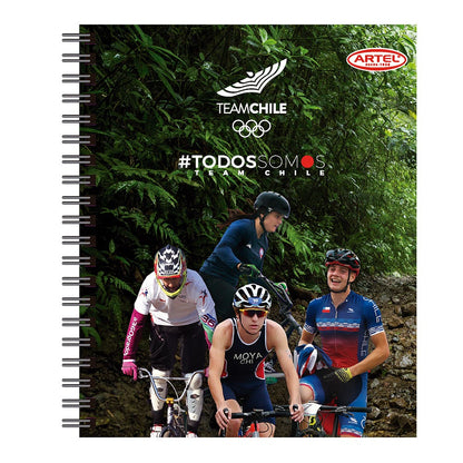 Cuaderno Universitario Team Chile 2 100 Hojas 7Mm Hojas Diseño Aleatorio Artel
