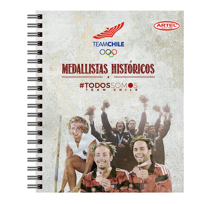 Cuaderno Universitario Team Chile 2 100 Hojas 7Mm Hojas Diseño Aleatorio Artel