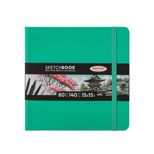 Sketchbook Artel 15X15 Verde