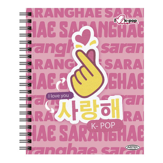 Cuaderno Universitario K-Pop 100 Hojas 7Mm Hojas Diseño Aleatorio Artel