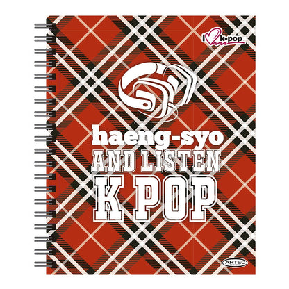 Cuaderno Universitario K-Pop 100 Hojas 7Mm Hojas Diseño Aleatorio Artel