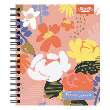 Cuaderno Book Floral 120 Hojas 7Mm Hojas Diseño Aleatorio Artel