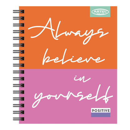 Cuaderno Book Positive 120 Hojas 7Mm Hojas Diseño Aleatorio Artel