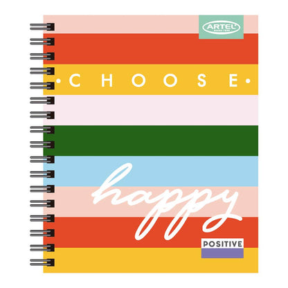Cuaderno Book Positive 120 Hojas 7Mm Hojas Diseño Aleatorio Artel