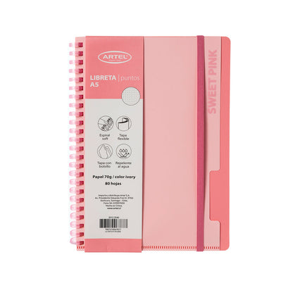 Libreta Anillo Artel Soft A5 Pastel