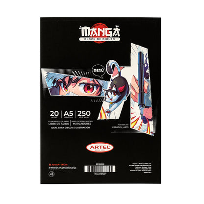 Block Dibujo Artel Manga A5 20 Hojas