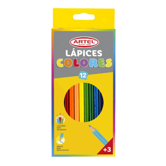 Est 12 Lapiz Color Artel Largos