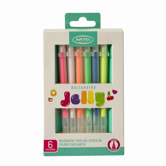 Estuche Bolígrafos Artel Jelly 6 Colores