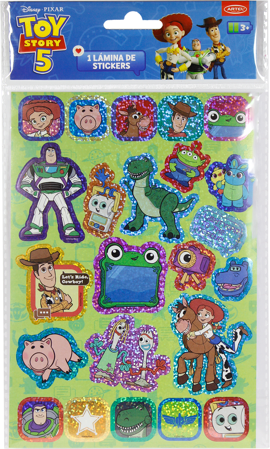 Lámina De Stickers Artel Diseño Toy Story 5