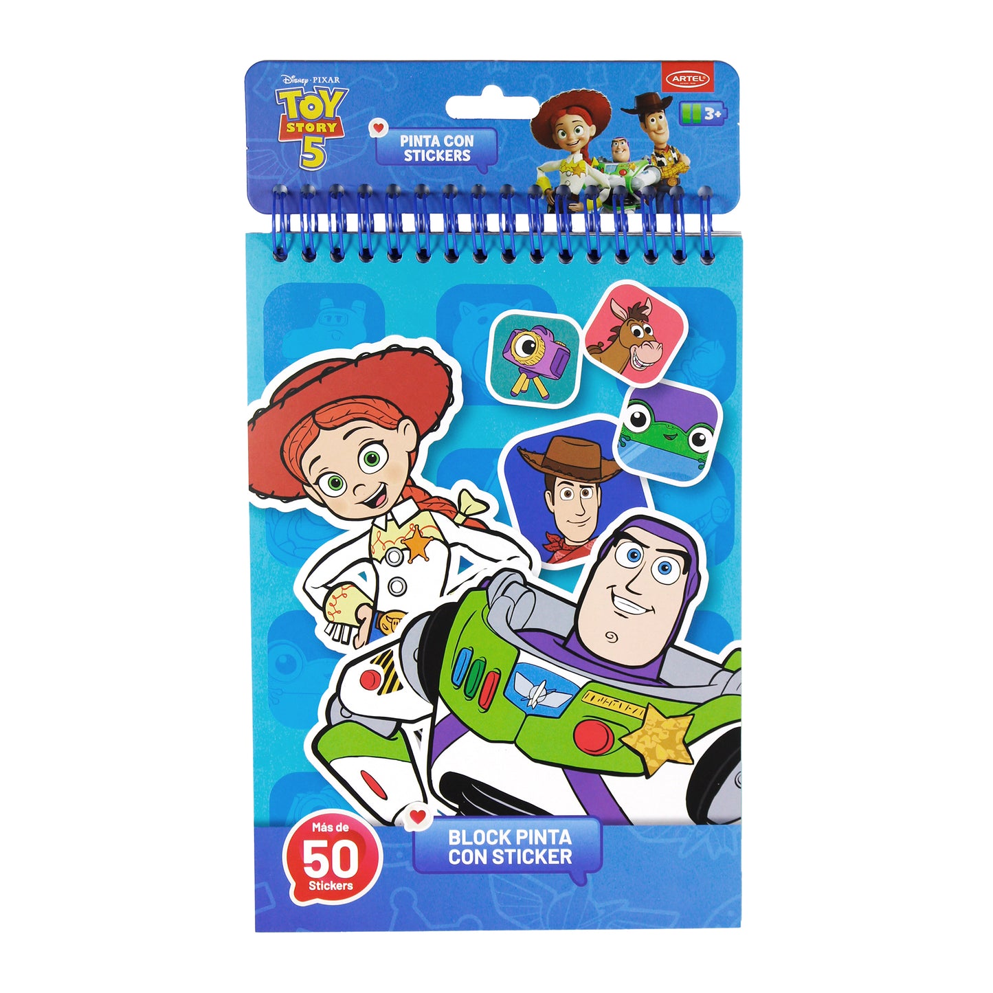 Block Pinta Con Stickers Artel Diseño Toy Story 5