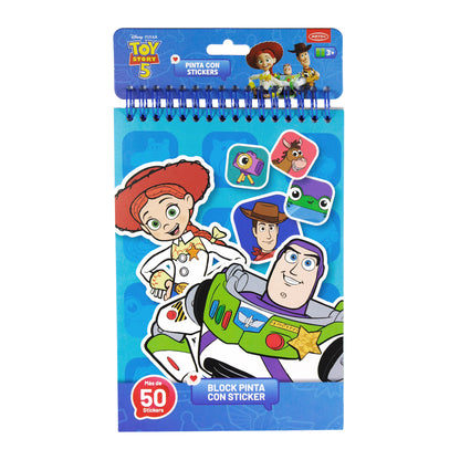 Block Pinta Con Stickers Artel Diseño Toy Story 5