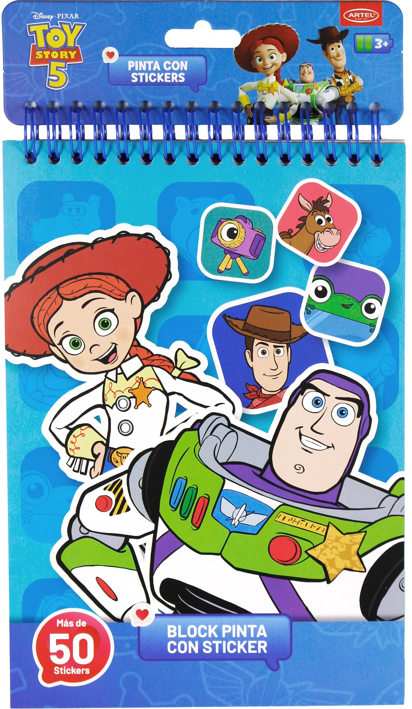 Block Pinta Con Stickers Artel Diseño Toy Story 5