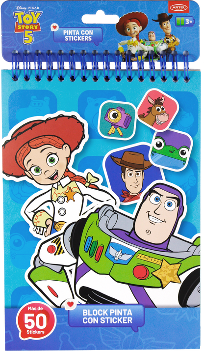 Block Pinta Con Stickers Artel Diseño Toy Story 5