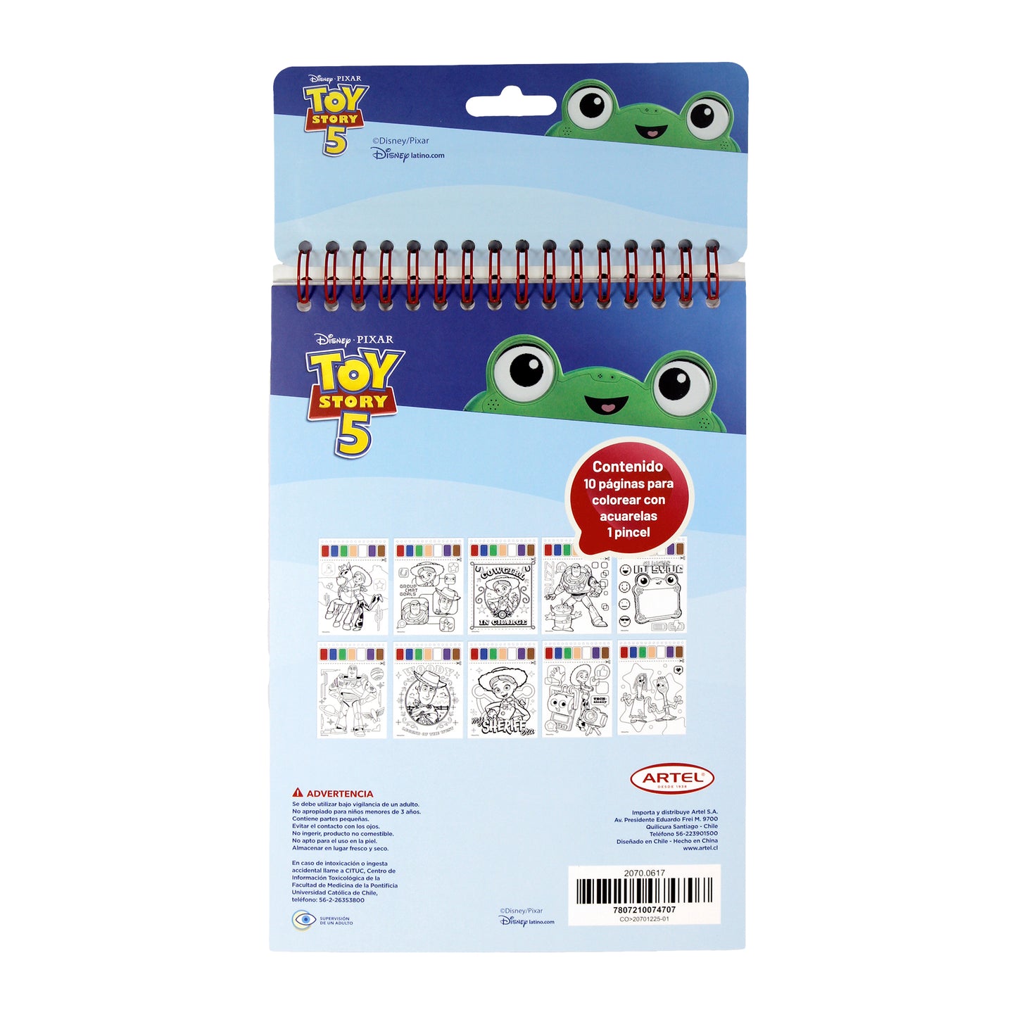 Block Pinta Con Acuarela Artel Diseño Toy Story 5