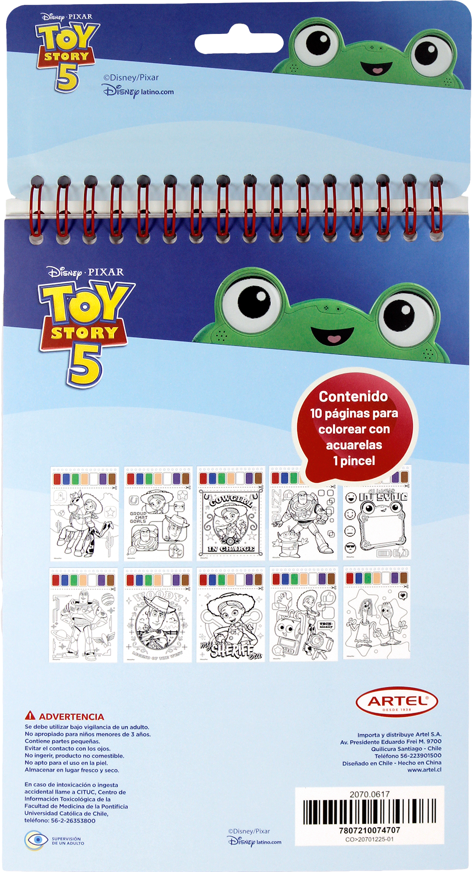 Block Pinta Con Acuarela Artel Diseño Toy Story 5