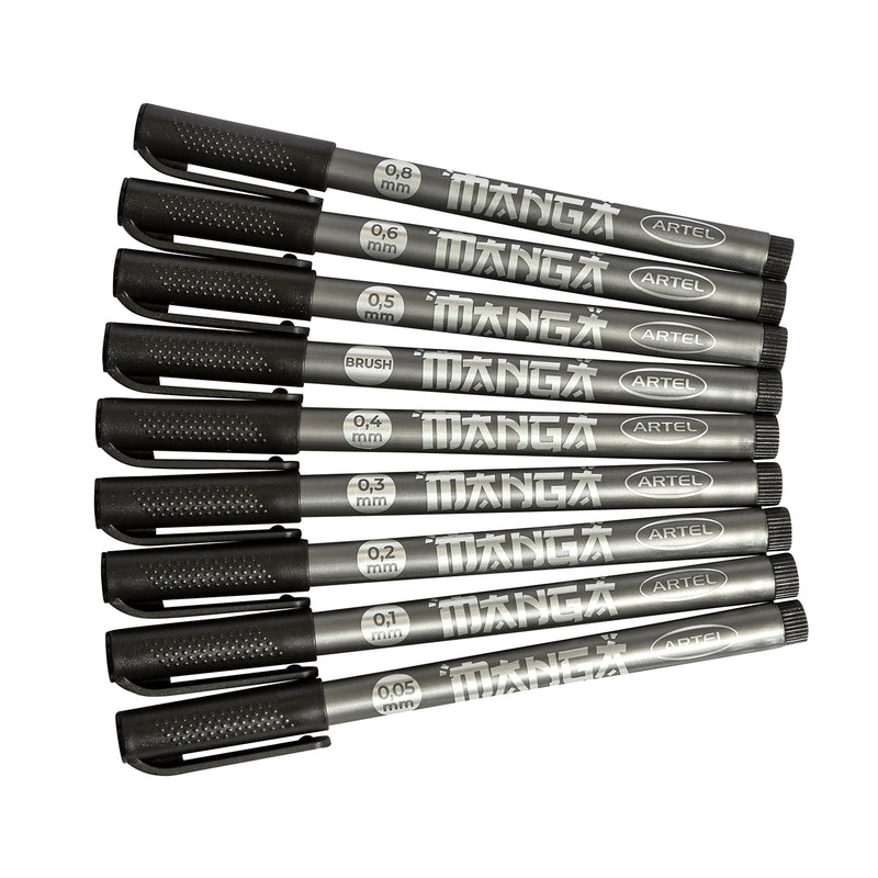 Set Tiralíneas Artel Manga 9 Unidades