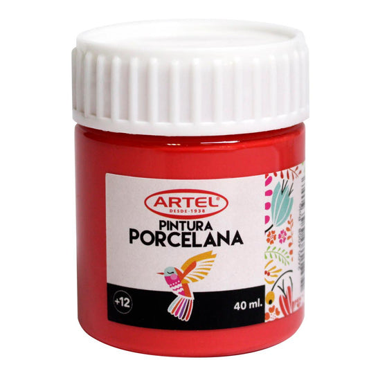 Fco 40ml Pintura Porcelana Rojo