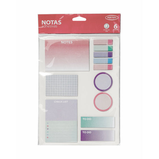 Set Notas Adhesivas Artel Pastel