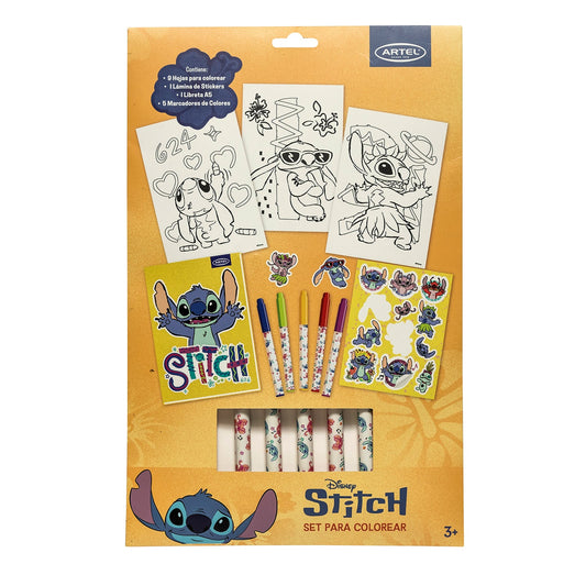 Set Colorear Artel Stitch