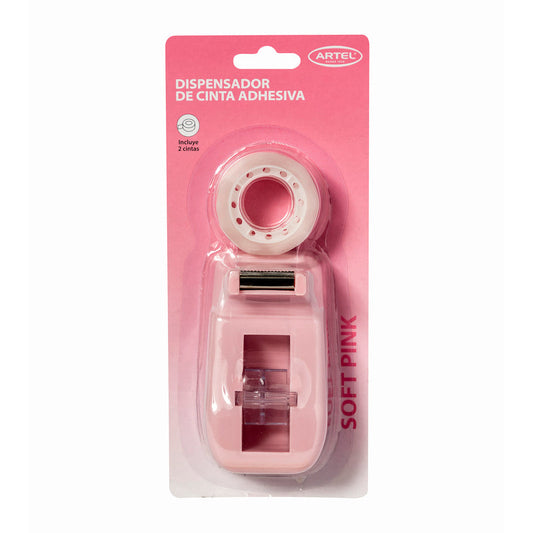 Blíster Dispensador Cinta Adhesiva Pastel + 2 Repuestos Artel