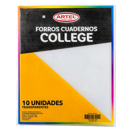 Forros Cuadernos College Artel 10 Unidades