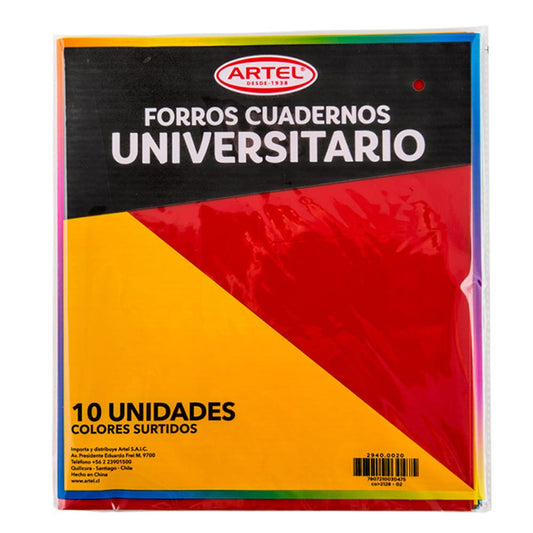 Forros Cuadernos Universitario  Artel 10 Unidades