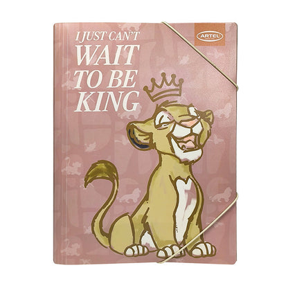 Carpeta Plástico Con Elástico Rey León Artel