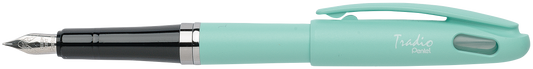 Pluma Pentel TRADIO Pastel Verde, punta media, tinta azul