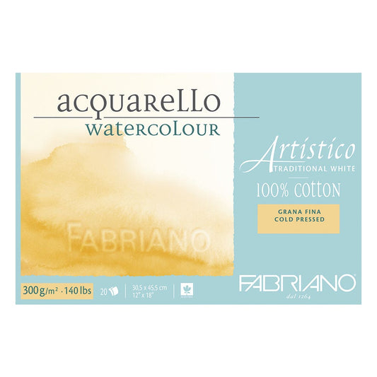 Block Artístico Grano Fino 30x45cm. 300gr.  Fabriano