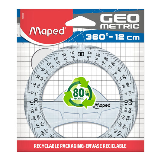 Transportador Maped 360° x 12 cm