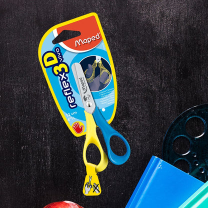 Blíster Tijera Reflex Vivo 12cm Zurdos Maped