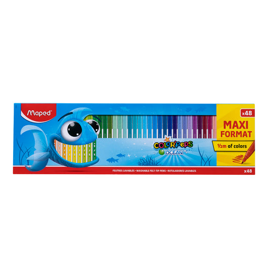 Caja Plumones Ocean Maped 48 Unidades