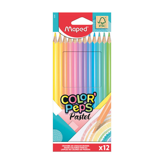 Lápices de Colores Pastel 12 piezas Maped
