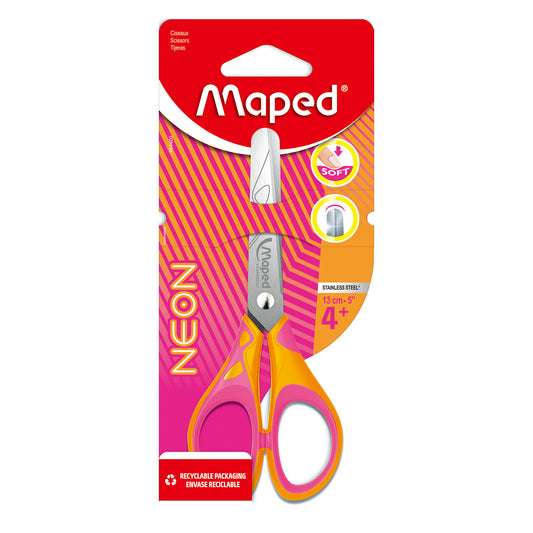 Tijeras Maped Essentials Pulse Suave Neón 13 Cm