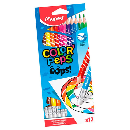 Est. Lápices de colores borrables x12